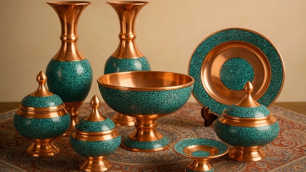 خرید فیروزه کوبی روی مس در اصفهان